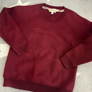 Burberry Men's Deep Burgundy Crewneck Sweatshirt